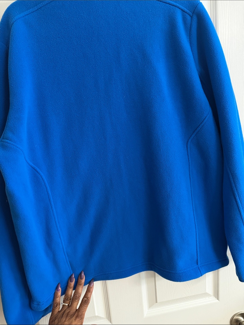 Men’s Lands' End Royal Blue Full-Zip Fleece Jacket - Picture 6 of 6